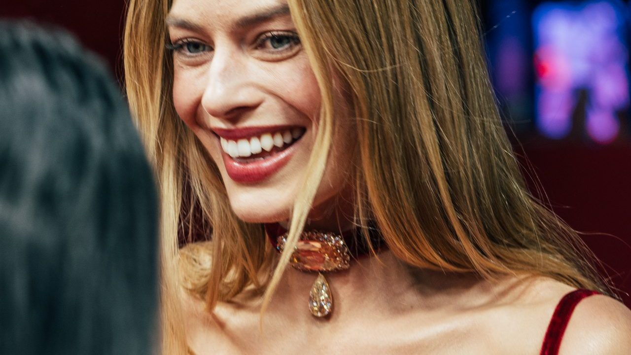 Margot Robbie at the Paris premiere of Wuthering Heights
