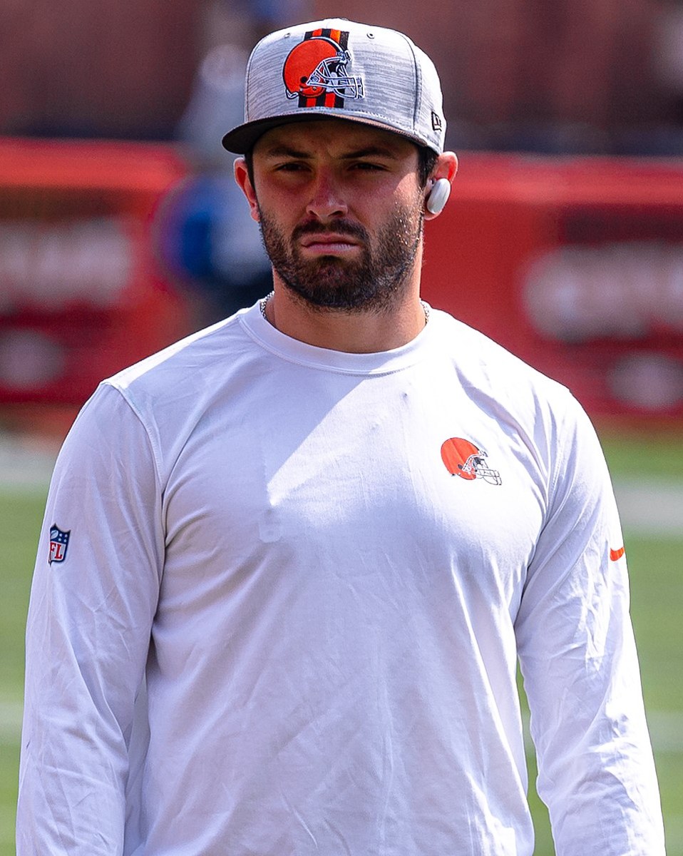 Baker Mayfield playing quarterback for the Tampa Bay Buccaneers