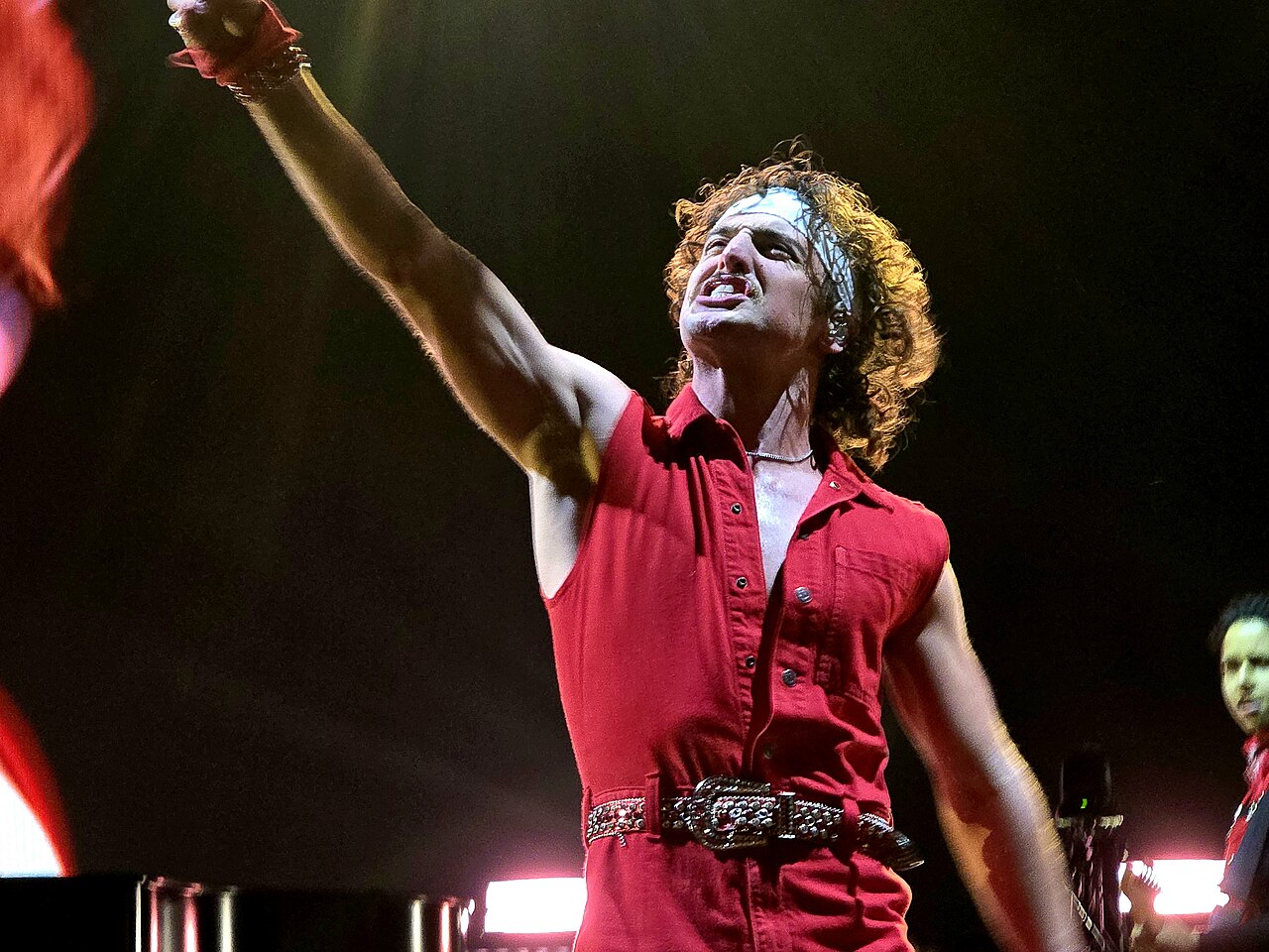 Benson Boone performing live at Brixton Academy in London in November 2024