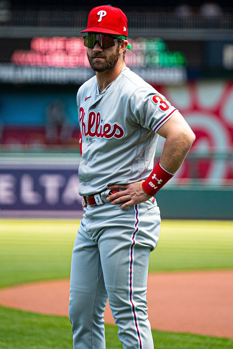 Bryce Harper batting for the Philadelphia Phillies