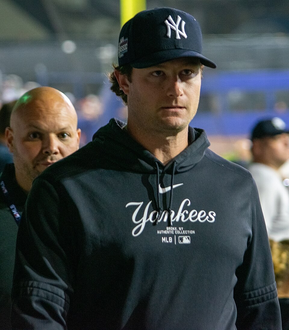 Gerrit Cole pitching for the New York Yankees