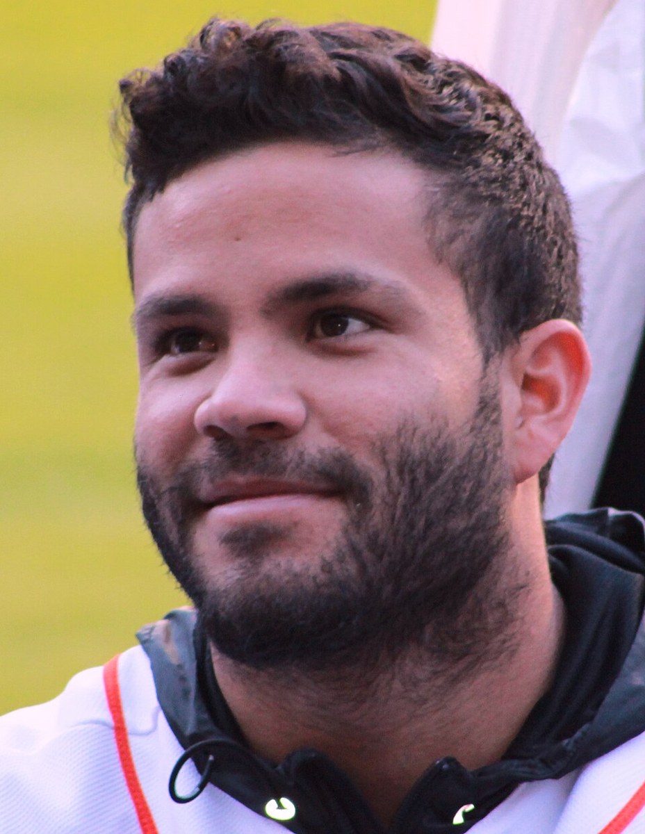 Jose Altuve batting for the Houston Astros
