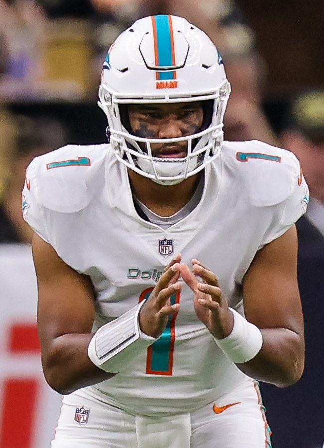 Tua Tagovailoa playing quarterback in the NFL