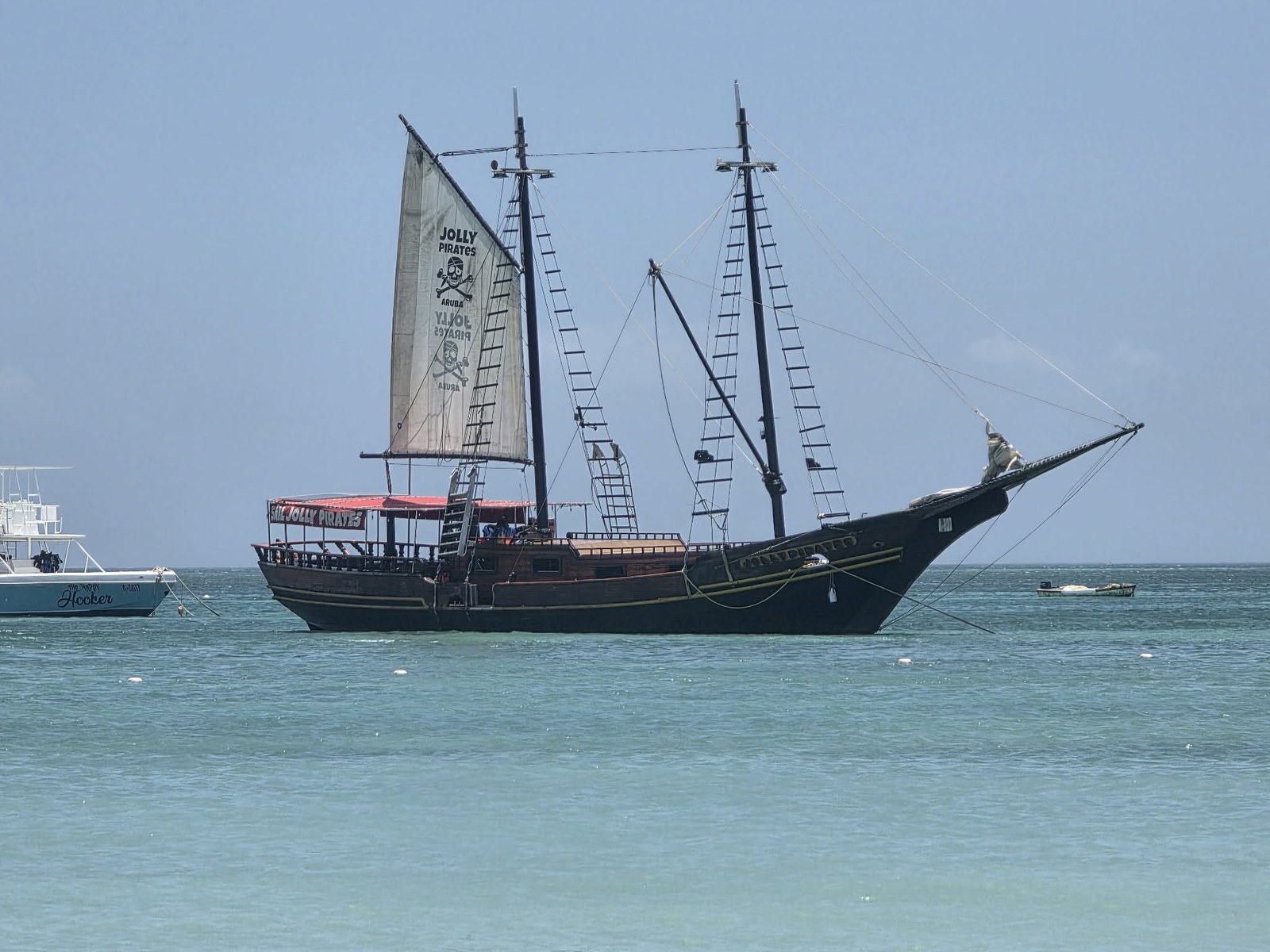 Thematic illustration: a pirate sailing ship