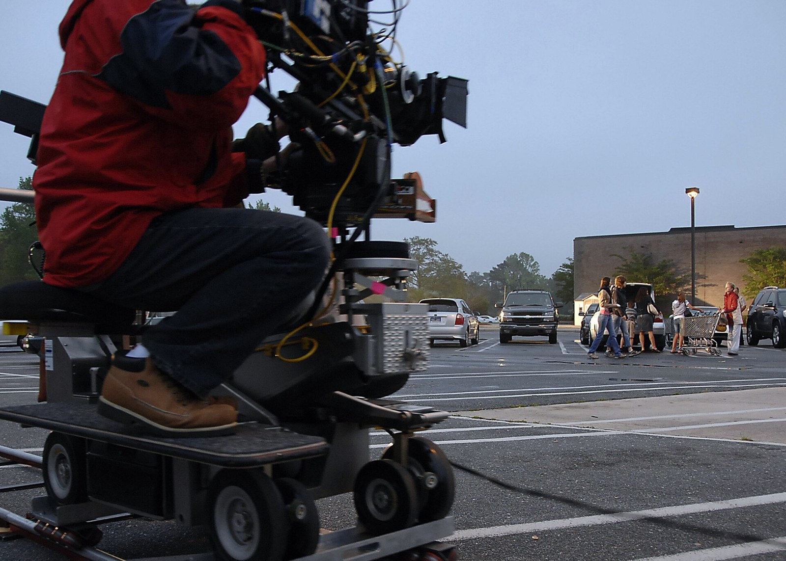 Thematic illustration: a film camera on a movie set