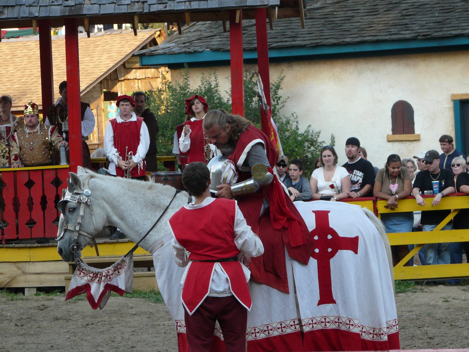 A Renaissance fair tournament, the world Josh Byrne inhabits today as a Renaissance fair participant and Sideshow employee