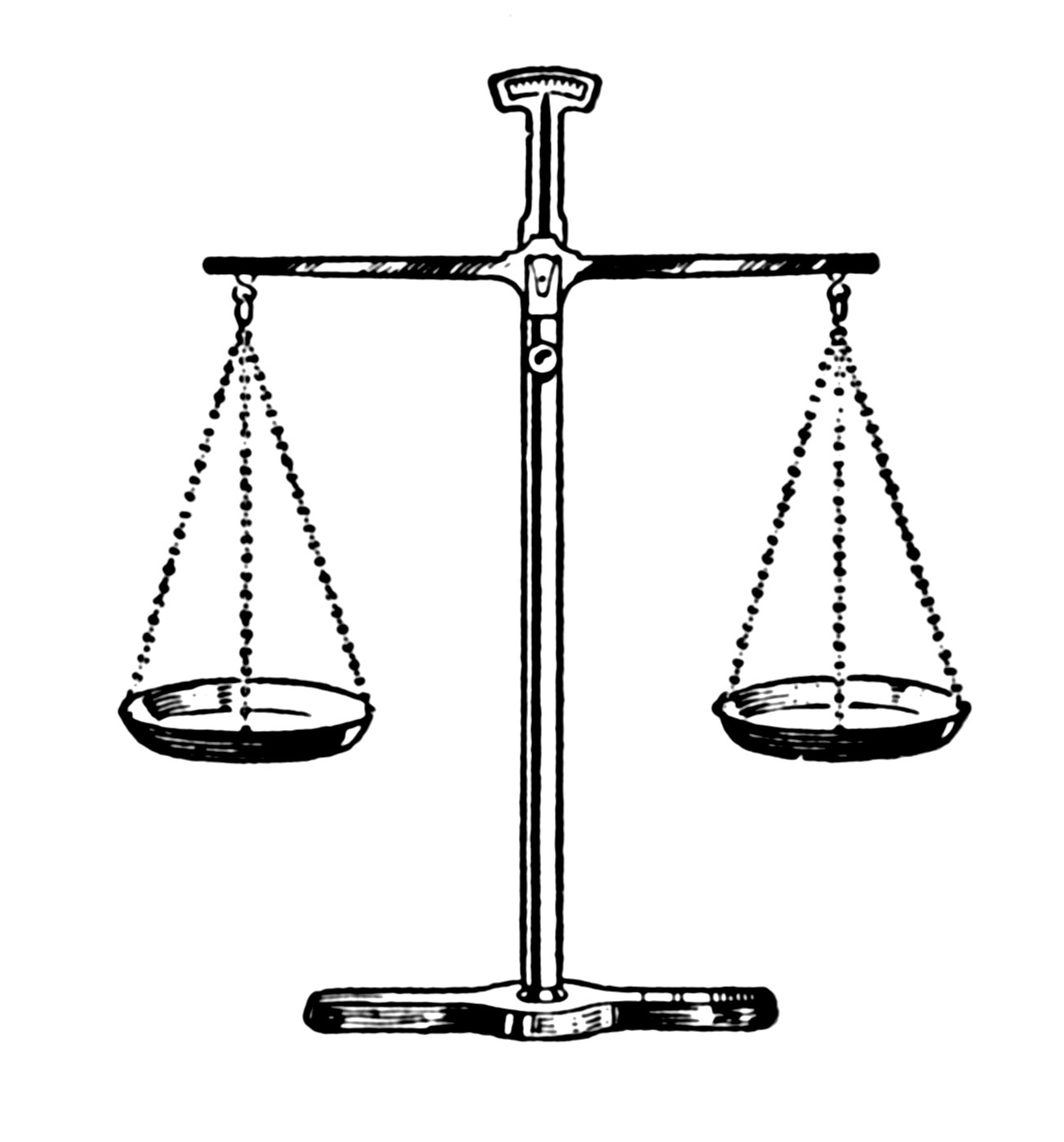 Thematic illustration: scales of justice on a wooden desk