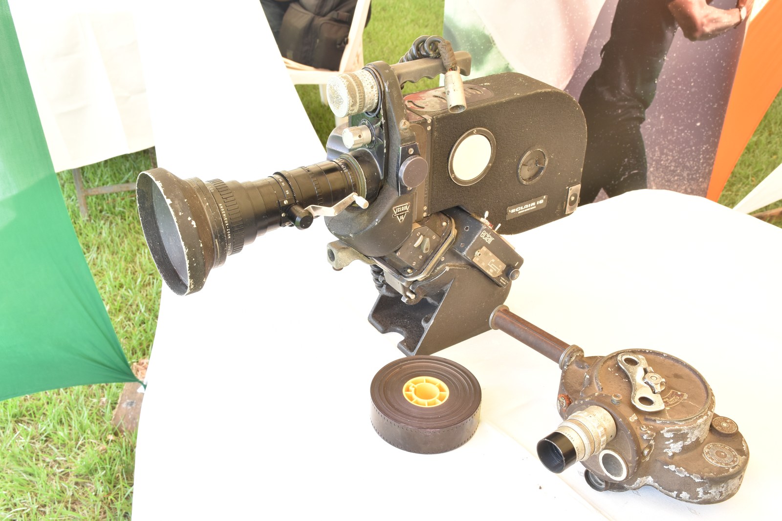Thematic illustration: a vintage cinema camera