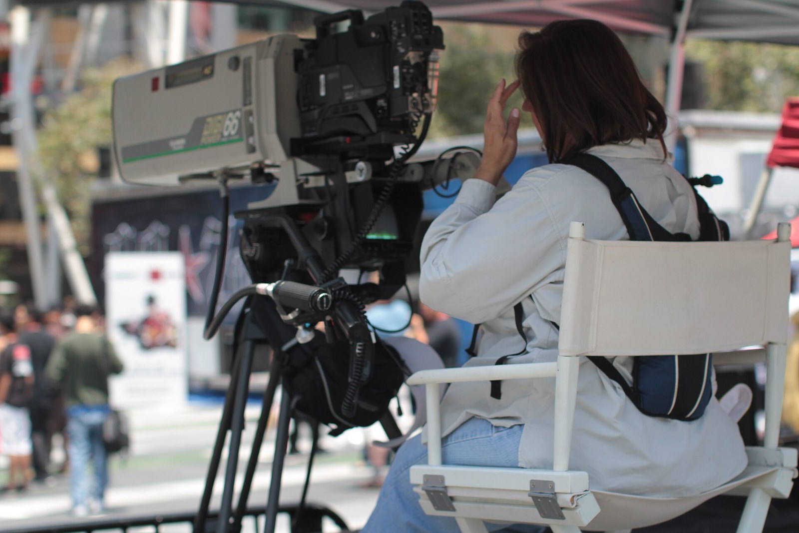 Thematic illustration: a television studio camera