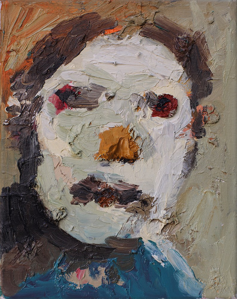 Thematic illustration: an oil portrait painting on canvas
