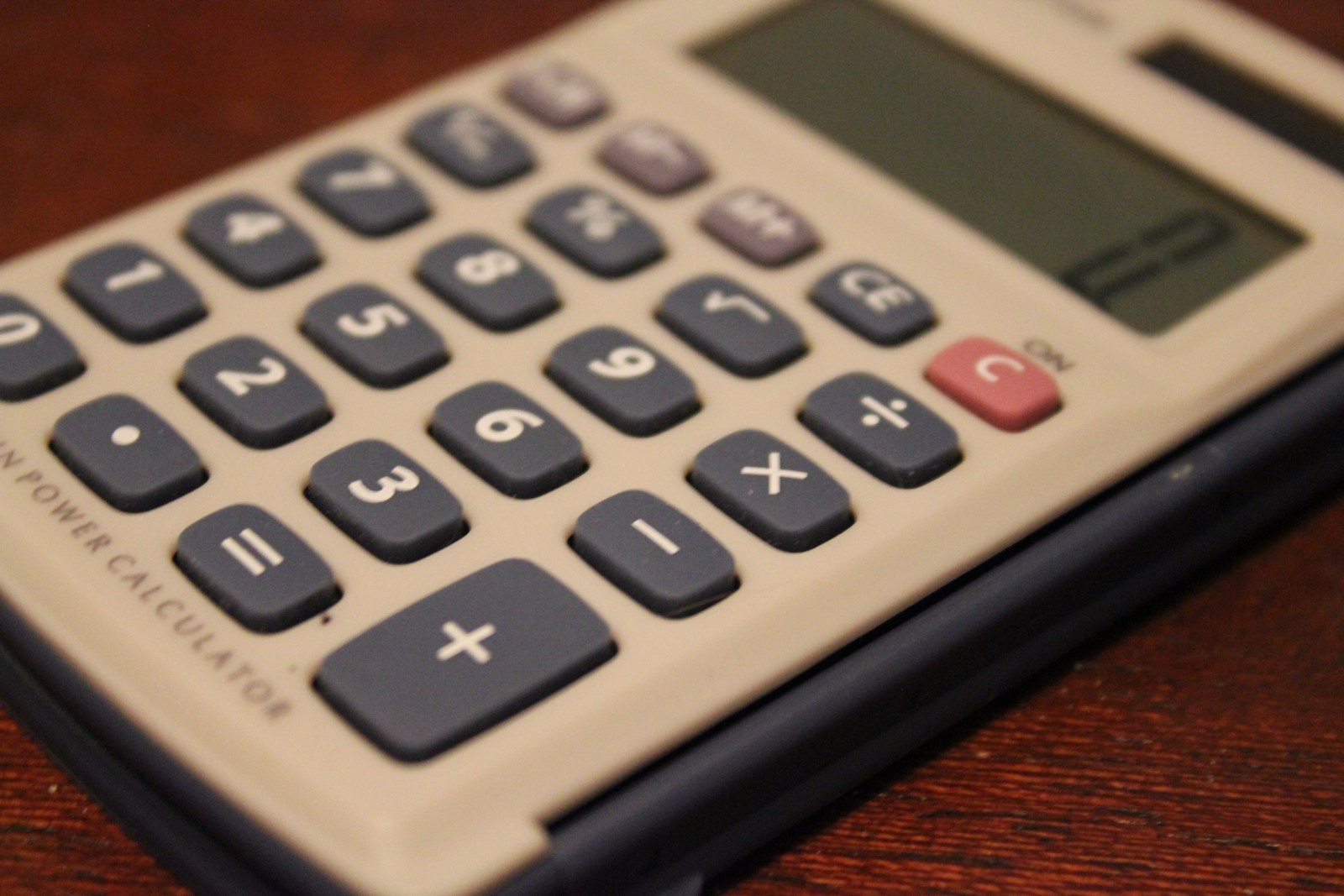 Thematic illustration: a calculator