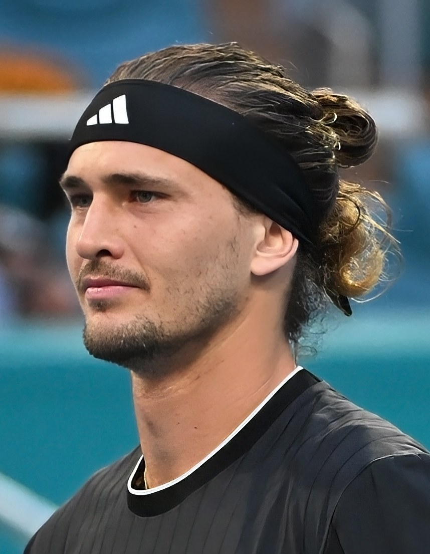 Alexander Zverev playing tennis at a tournament