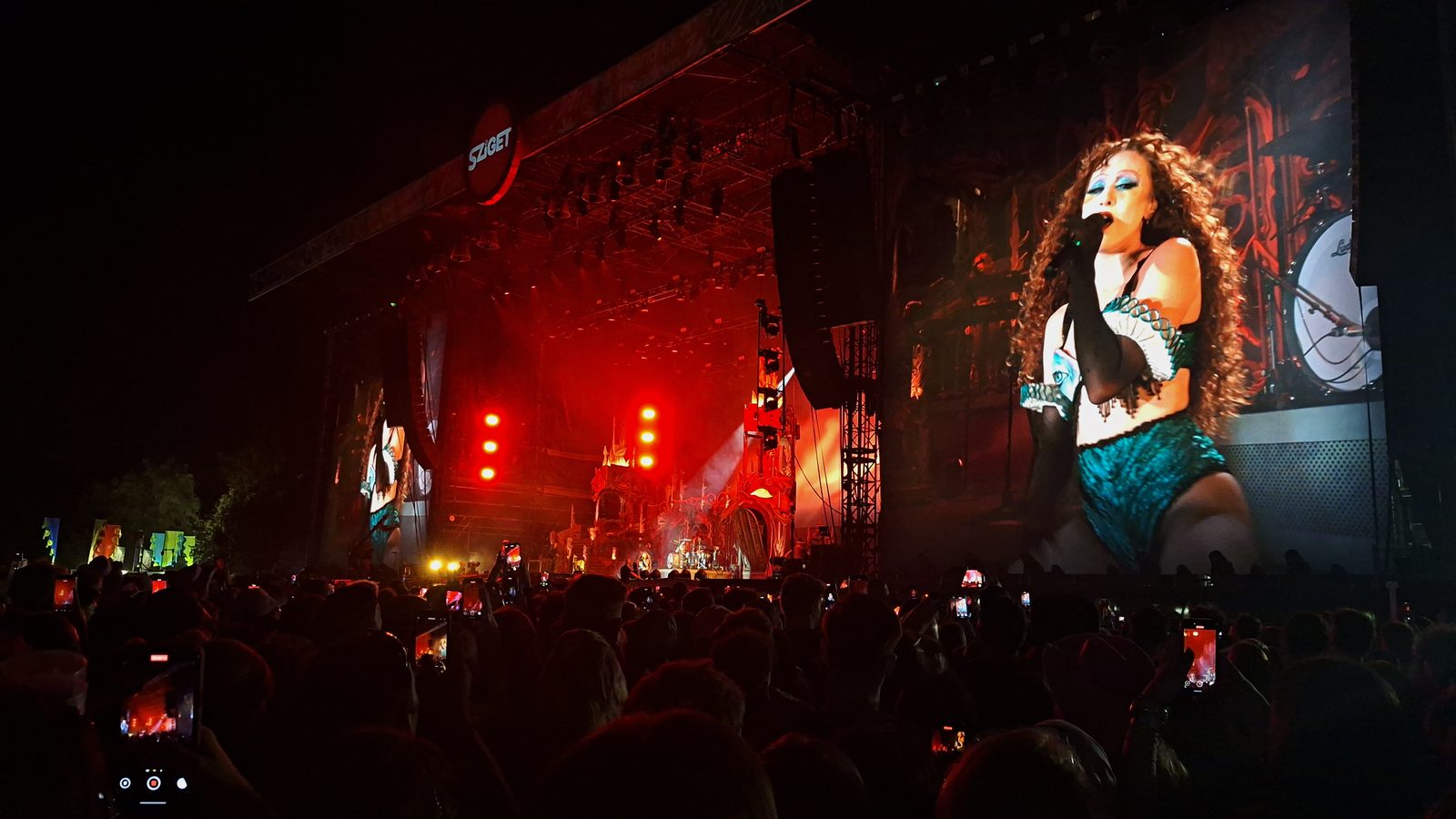 Chappell Roan performing at Sziget Festival in 2025