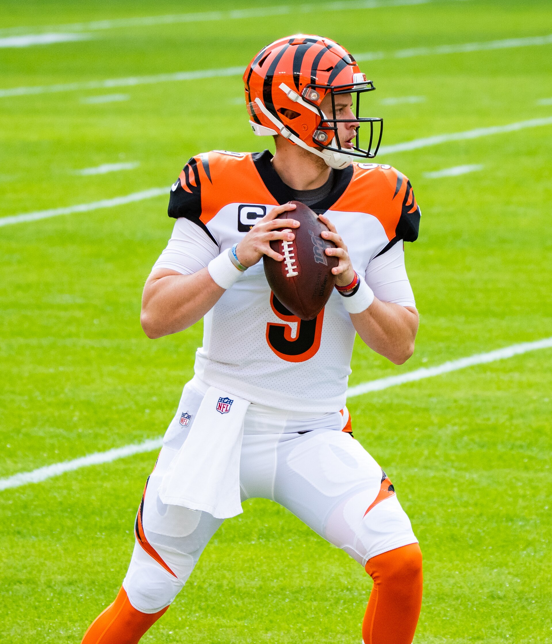 Joe Burrow in his Cincinnati Bengals uniform
