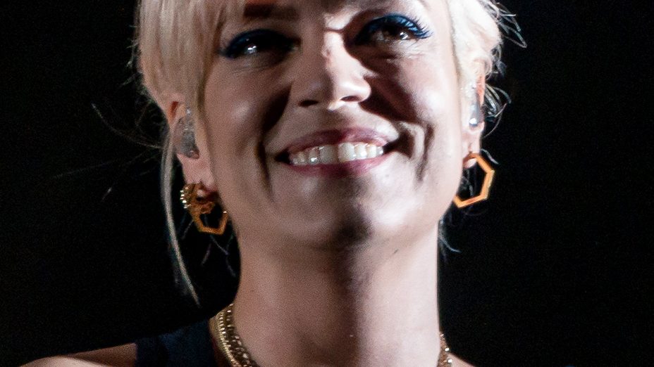 Lily Allen performing at the El Rey Theatre in Los Angeles in 2018